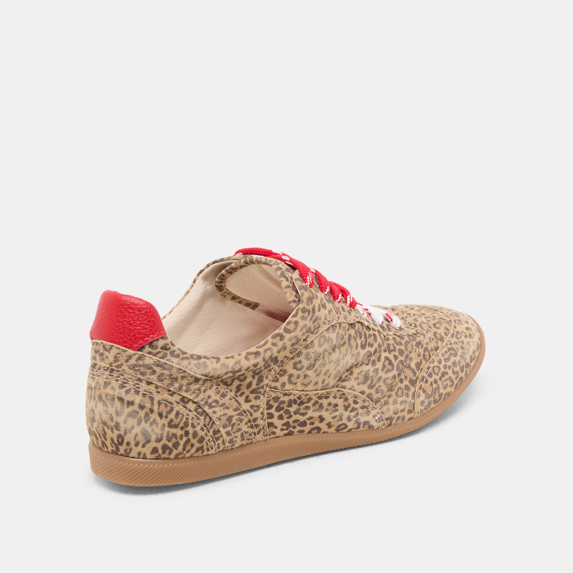 LAINI SNEAKERS TAN LEOPARD PRINTED SUEDE