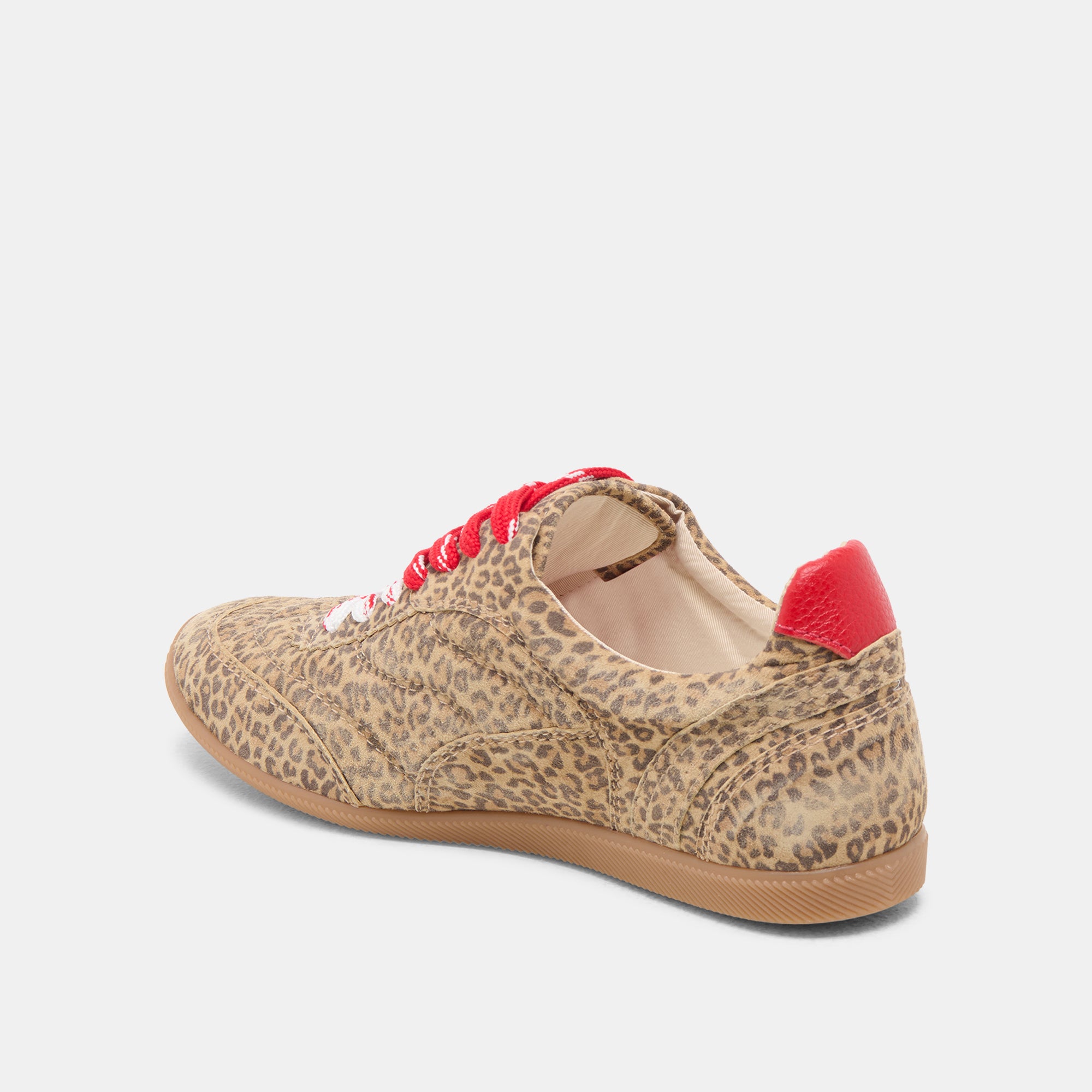 LAINI SNEAKERS TAN LEOPARD PRINTED SUEDE
