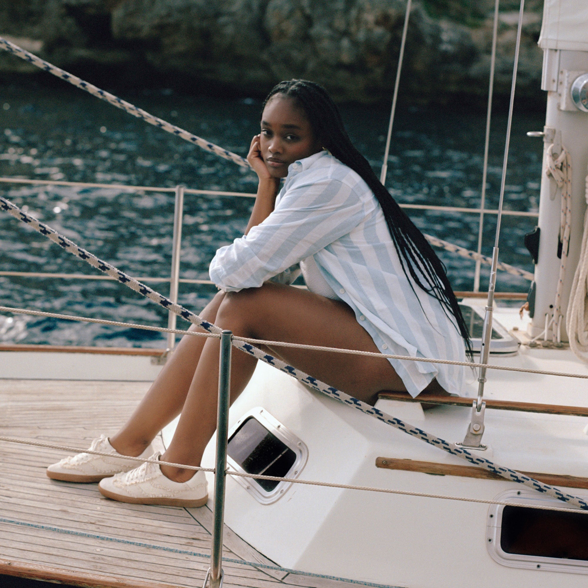 NOTICE LACE SNEAKERS IVORY SUEDE