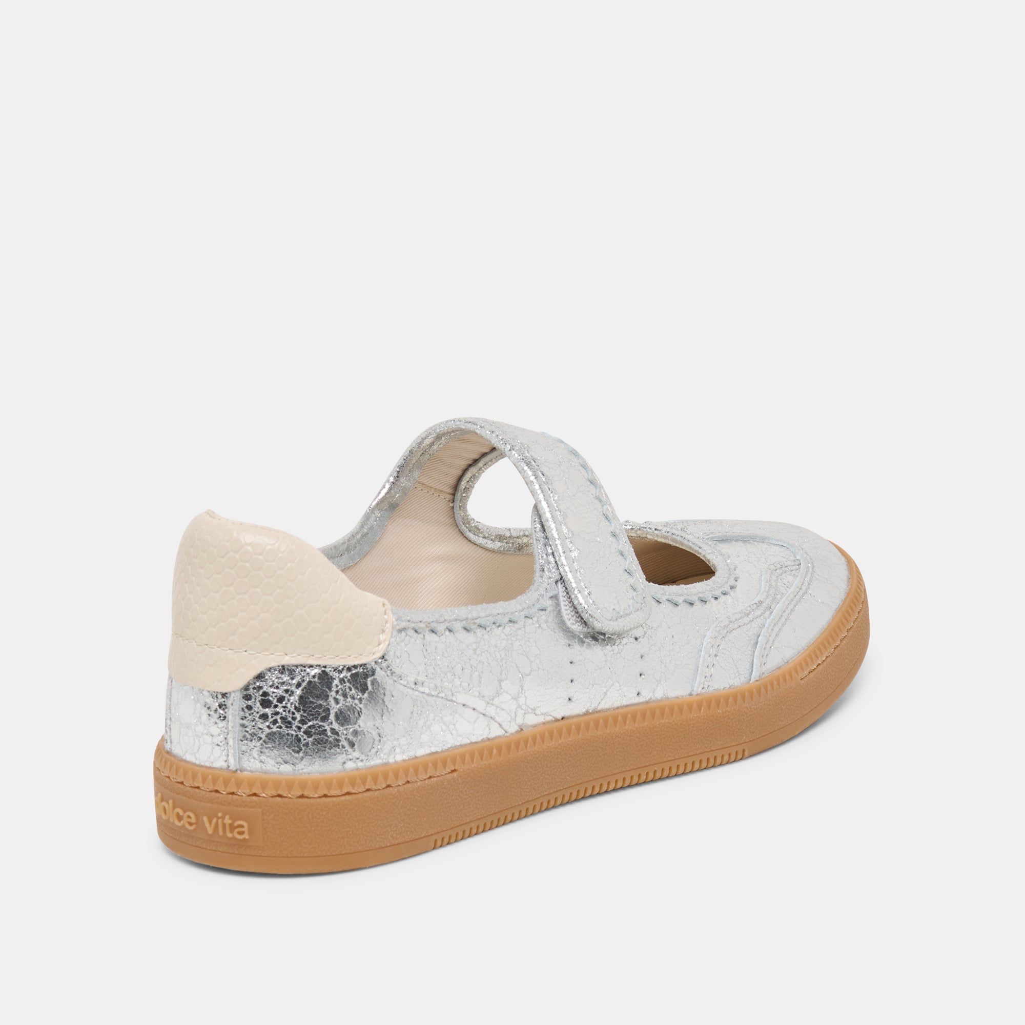 NANET SNEAKERS SILVER LEATHER