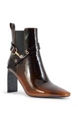 AZALEA WANG ELYN ESPRESSO BLOCK HEEL BOOTIE