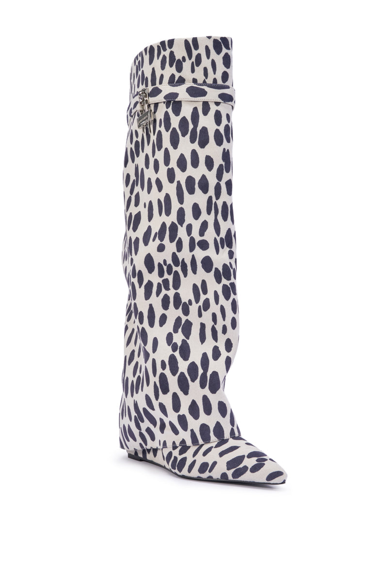 AZALEA WANG ENZO DALAMATIAN WEDGE BOOT
