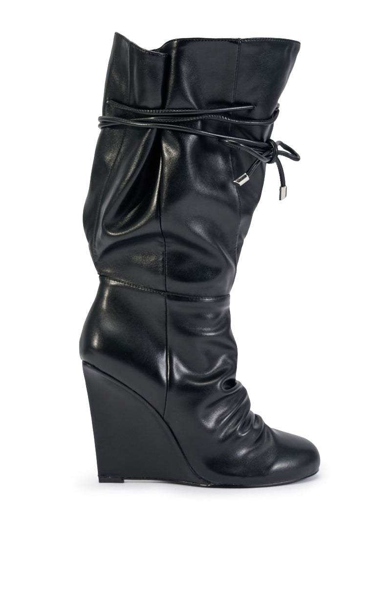 AZALEA WANG FORGE BLACK WEDGE BOOT