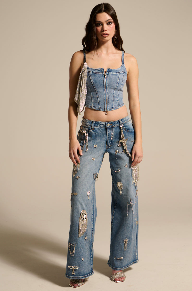 THE BEST ONE YET DENIM CORSET