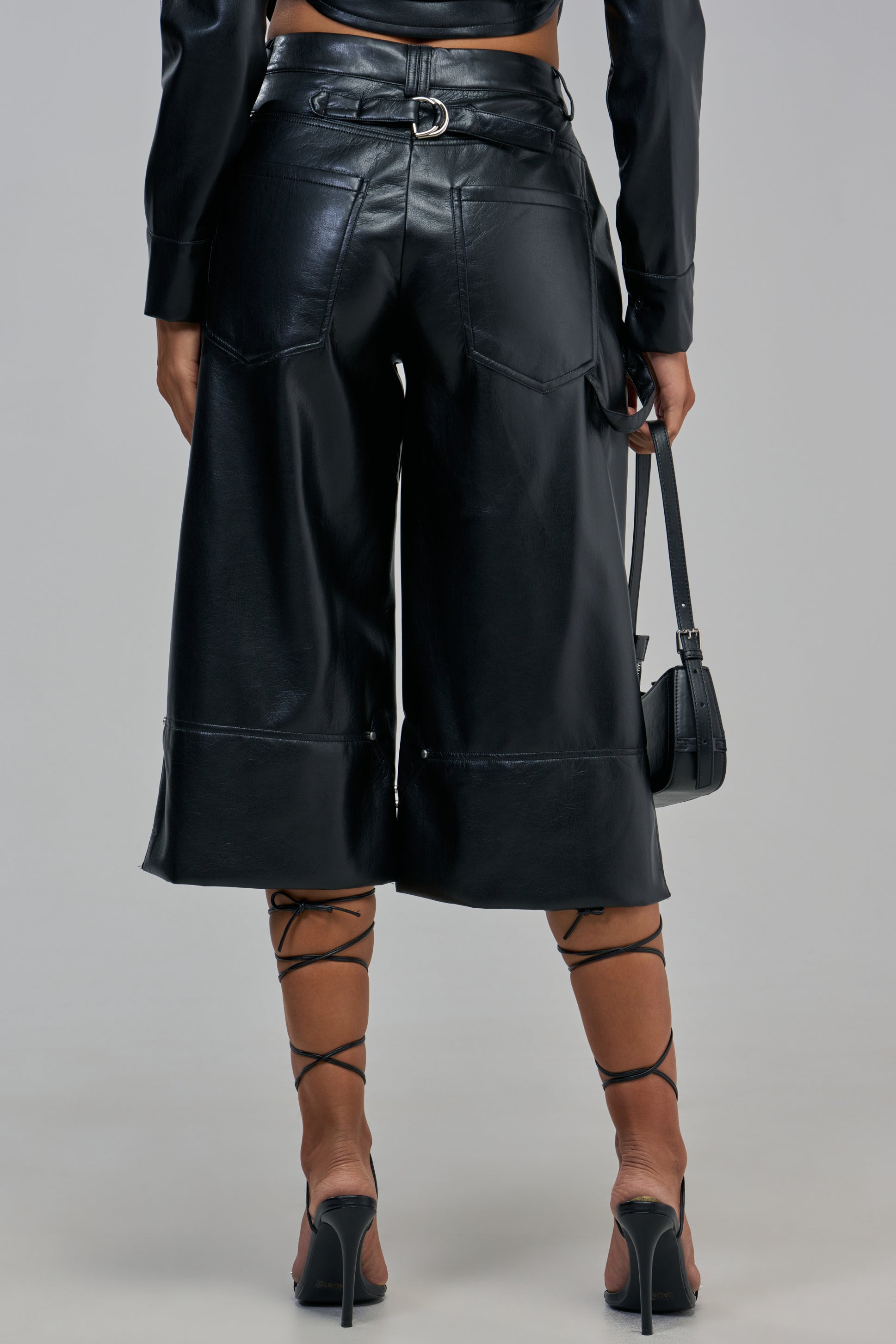 COME BACK TO ME FAUX LEATHER GAUCHO
