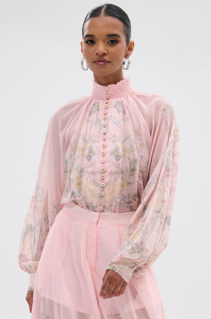 SIENNA FLORAL BUTTON DOWN BLOUSE