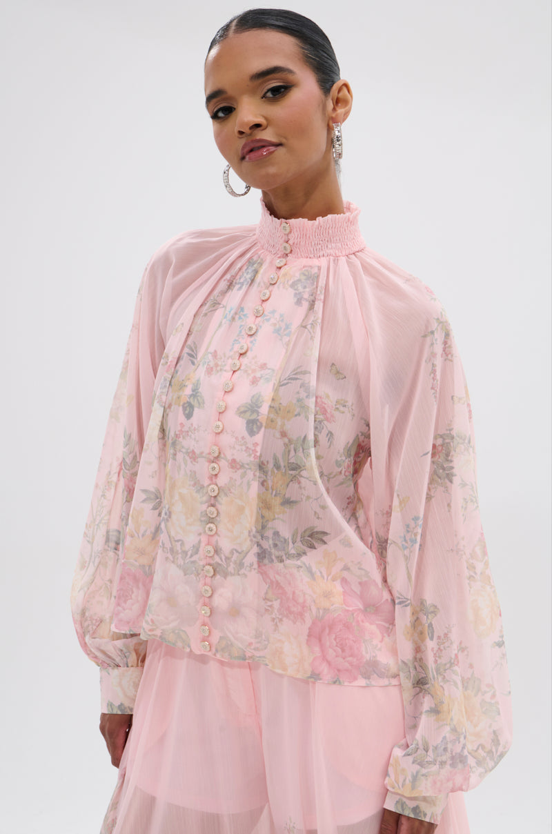 SIENNA FLORAL BUTTON DOWN BLOUSE