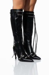 AZALEA WANG MAEVE BLACK STILETTO BOOT