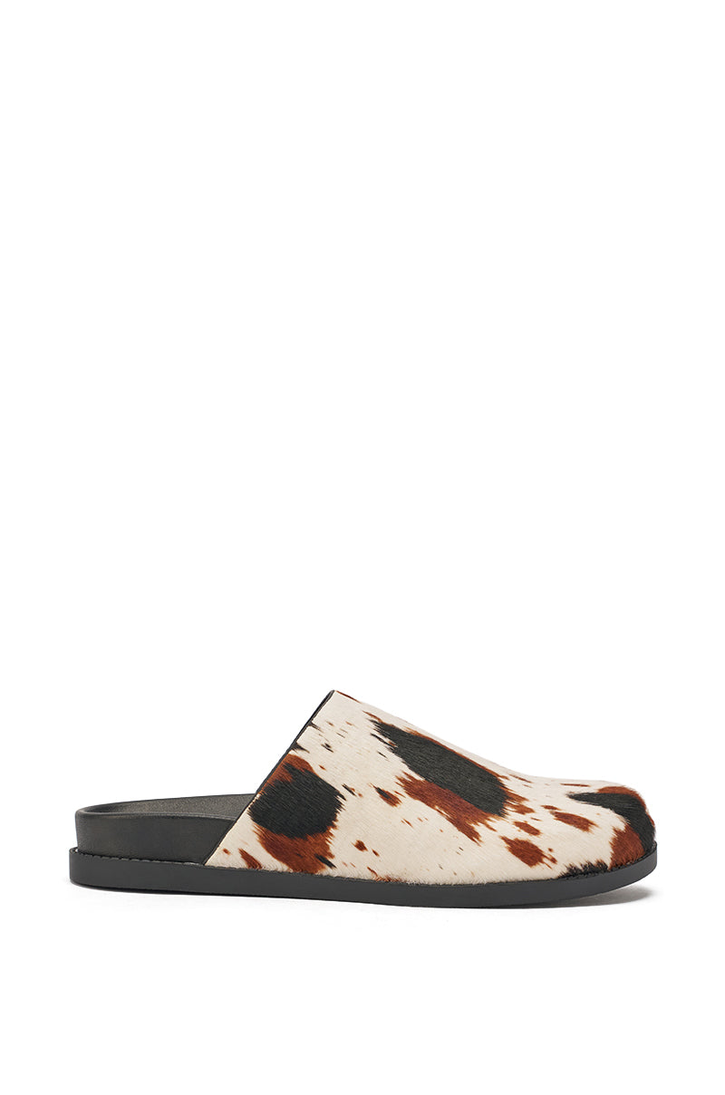 AZALEA WANG MUKEY COW PRINT CALF HAIR FLAT