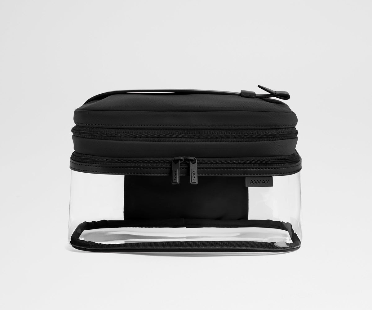 Clear Cosmetic Case in Jet Black