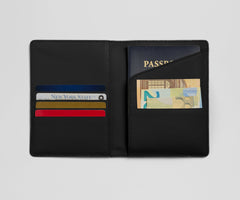 Passport Holder in Jet Black
