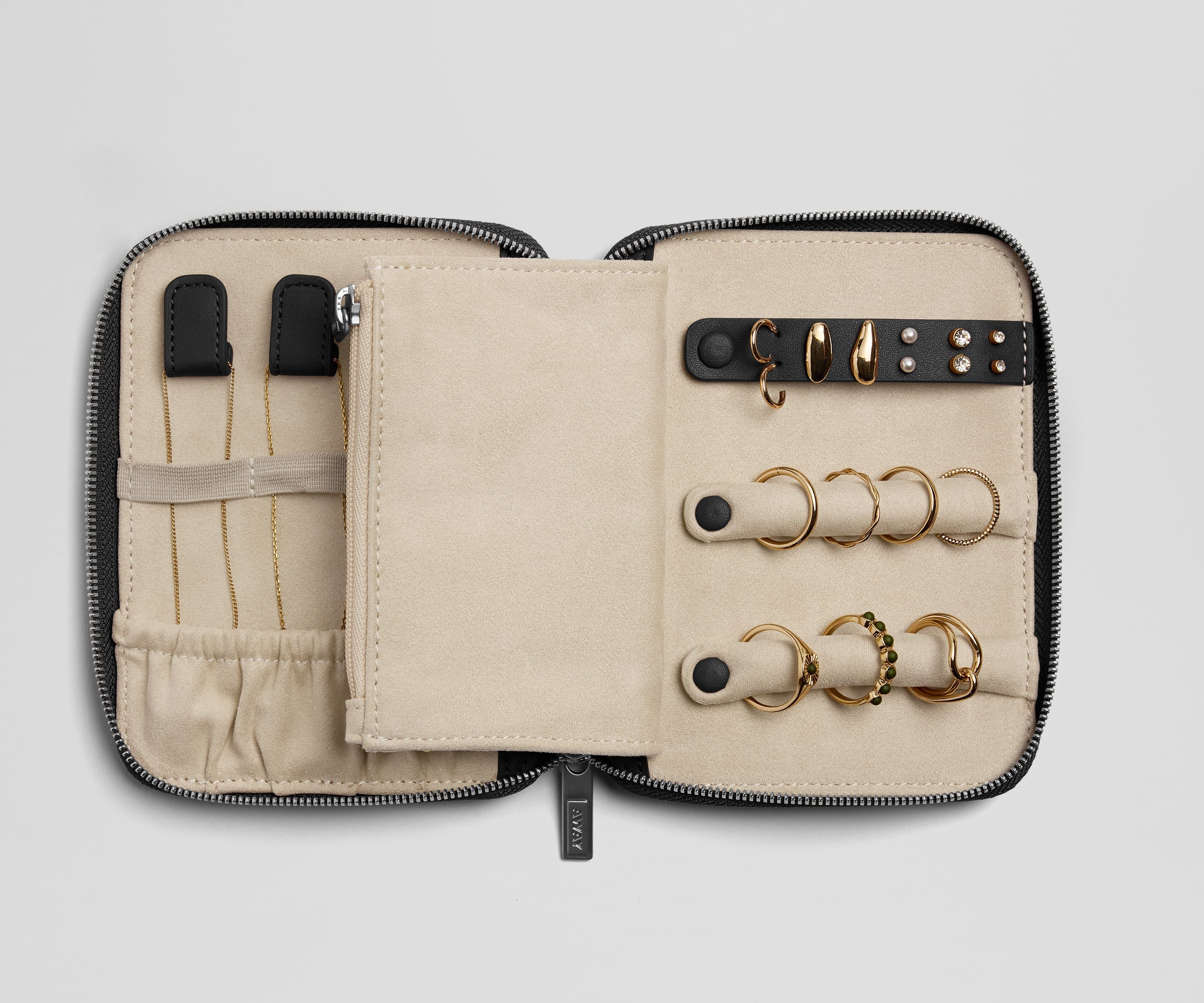 Slim Jewelry Organizer in Jet Black