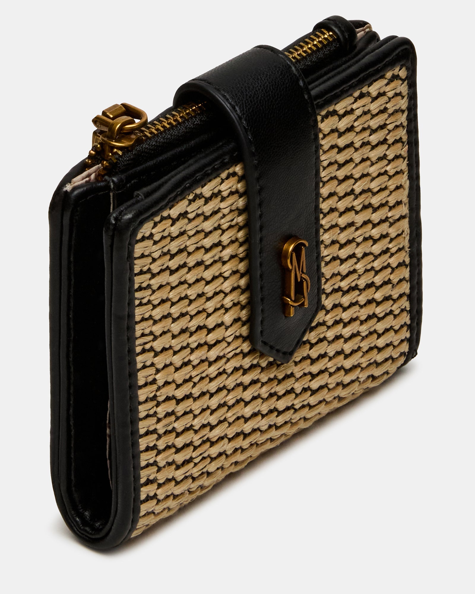 JEM STRAW WALLET BLACK/NATURAL