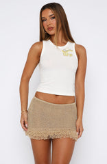 Honey Please Rib Tank White/Yellow