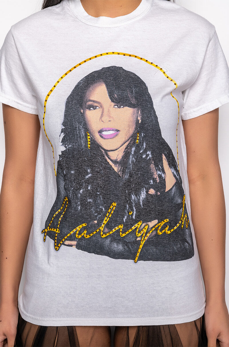 AALIYAH RHINESTONE TSHIRT