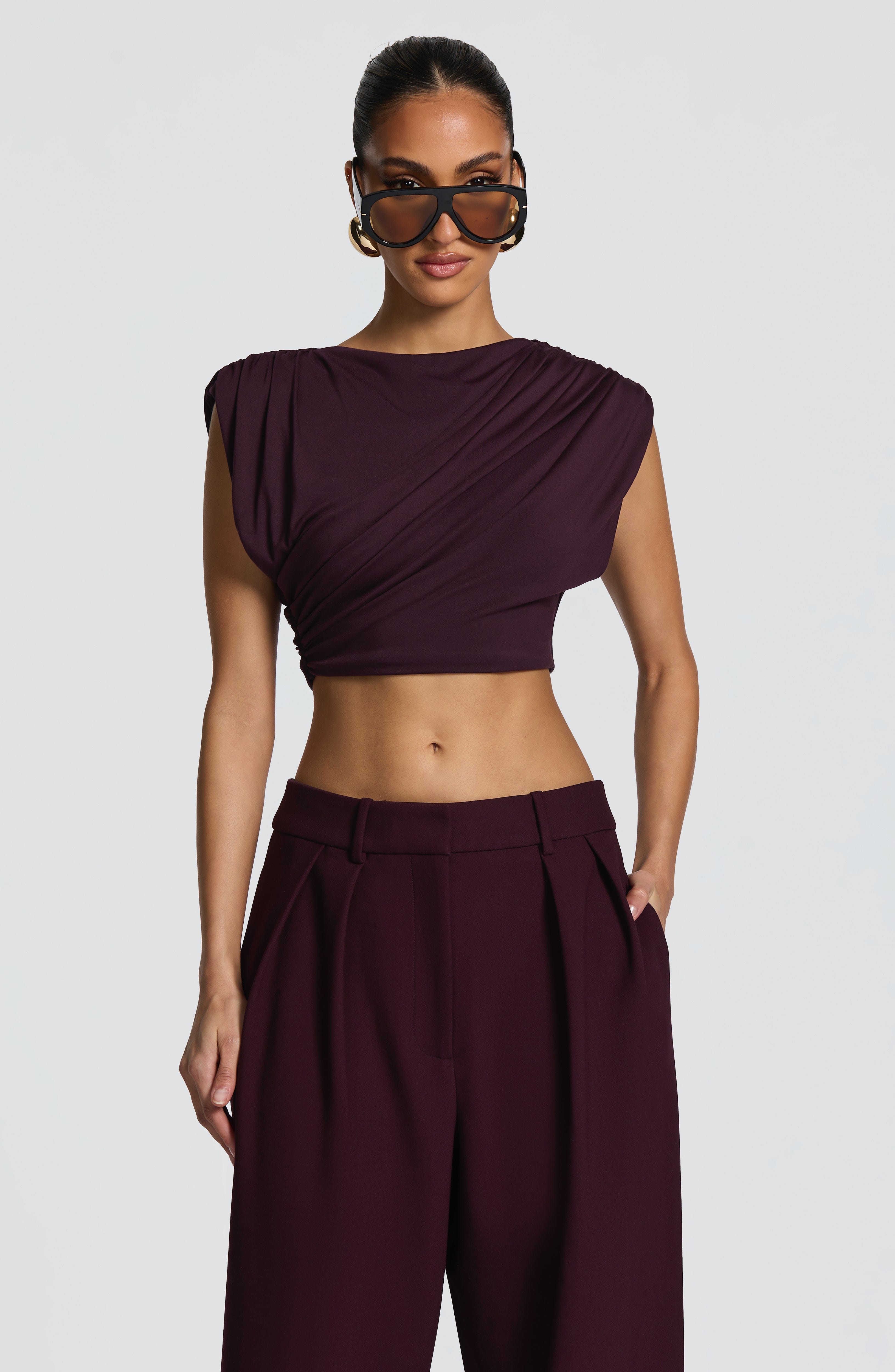 Amara Top - Plum Tops Babyboo Fashion Premium Exclusive Design