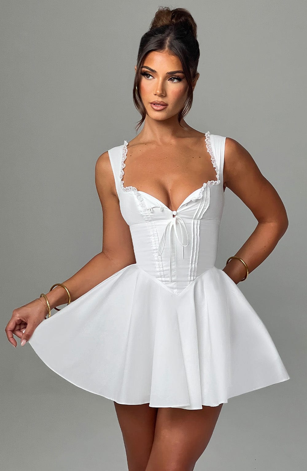 Antonella Mini Dress - Ivory Dress Babyboo Fashion Premium Exclusive Design