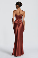 Atlanta Maxi Skirt - Rust Skirt Babyboo Fashion Premium Exclusive Design