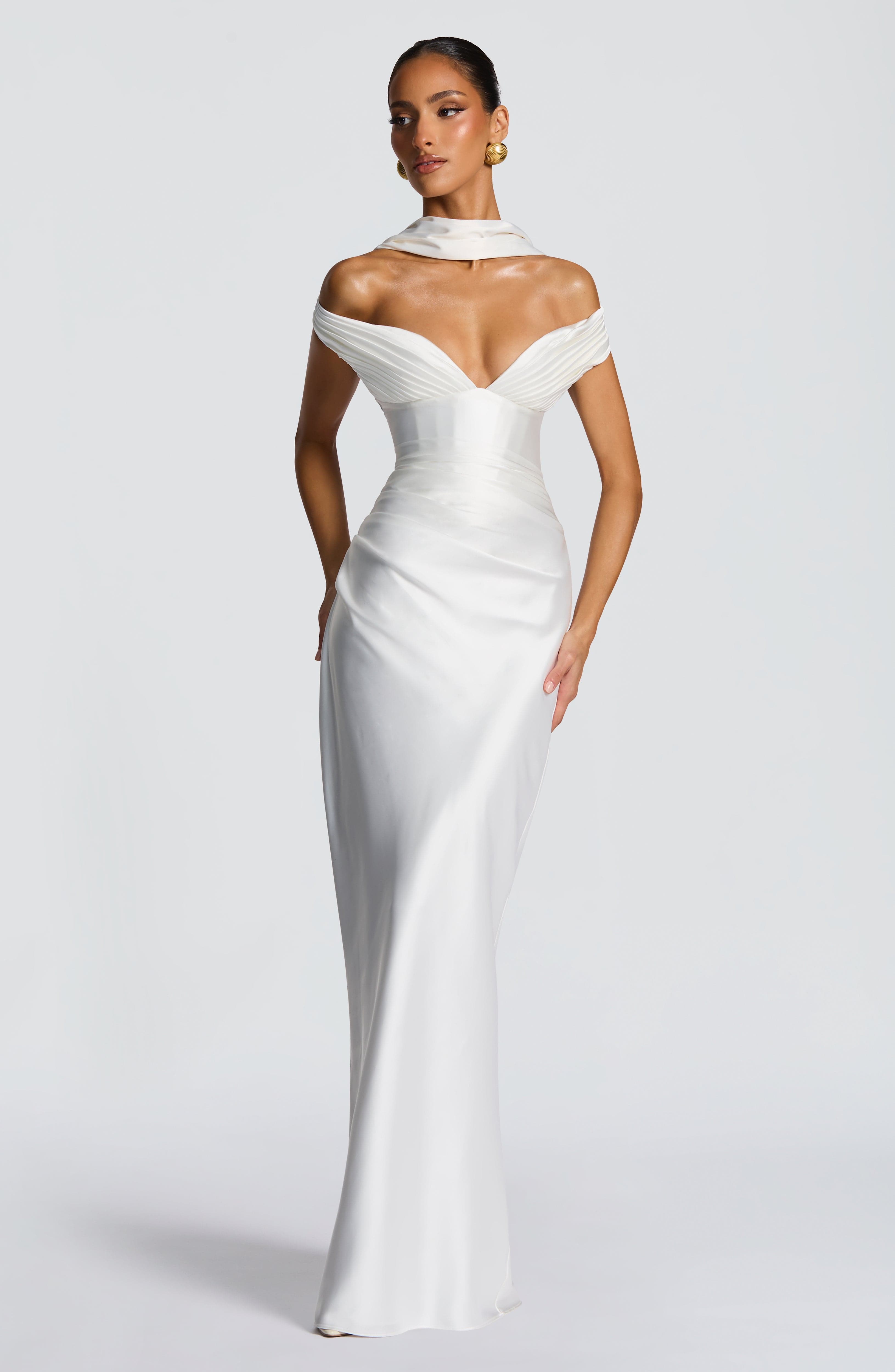 Aurelia Maxi Dress - Ivory Dress Babyboo Fashion Premium Exclusive Design