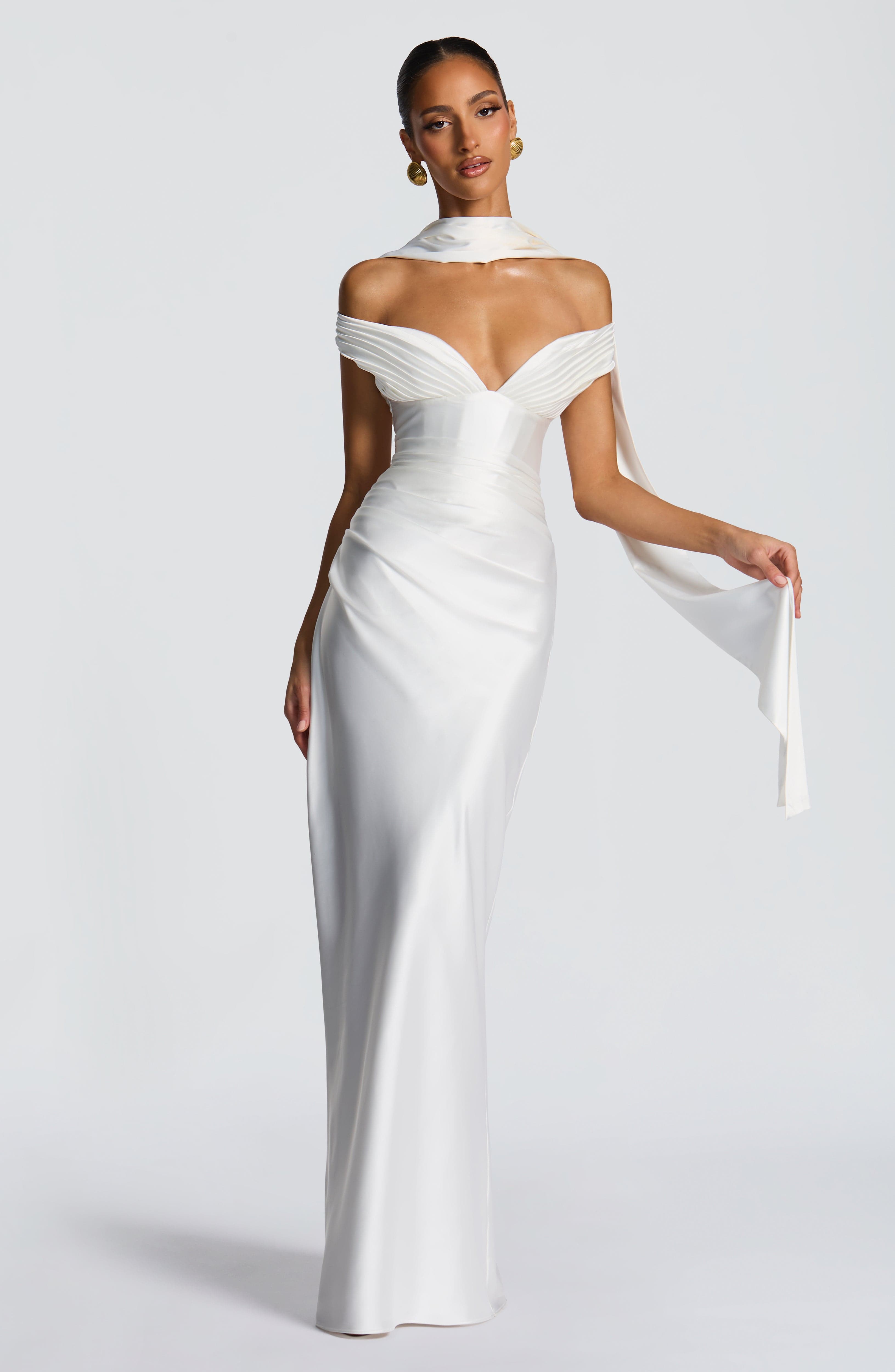 Aurelia Maxi Dress - Ivory Dress Babyboo Fashion Premium Exclusive Design