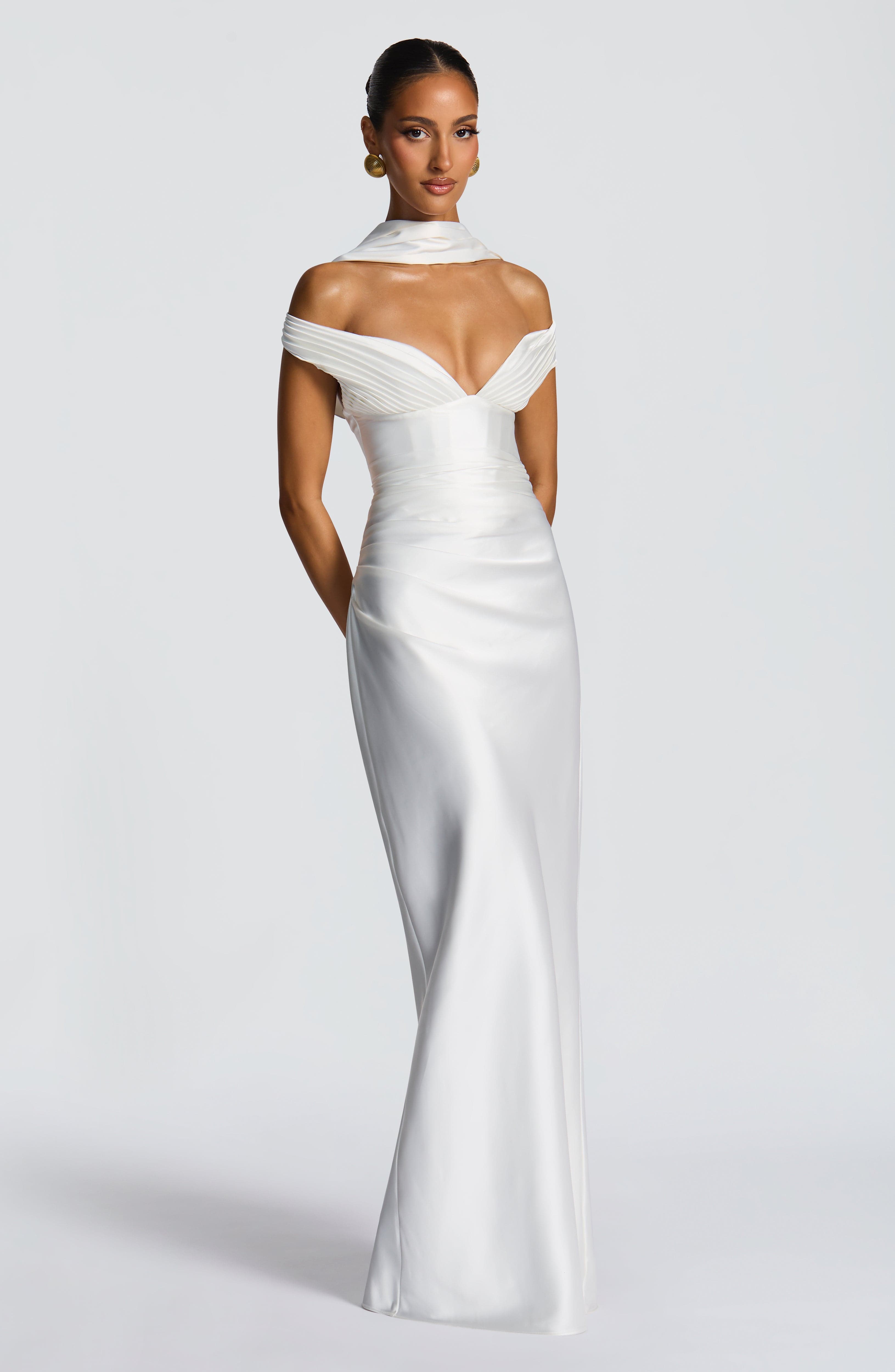Aurelia Maxi Dress - Ivory Dress Babyboo Fashion Premium Exclusive Design
