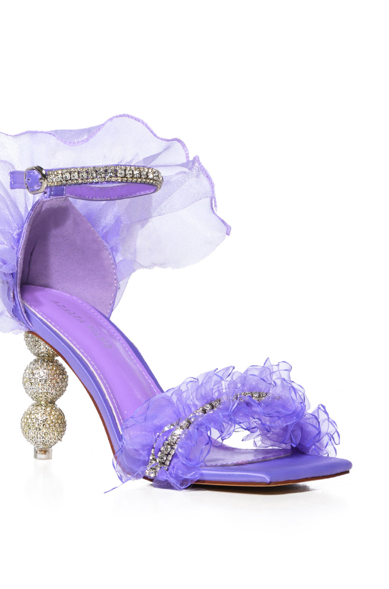 AZALEA WANG MAEMAE PURPLE NOVELTY HEEL SANDAL