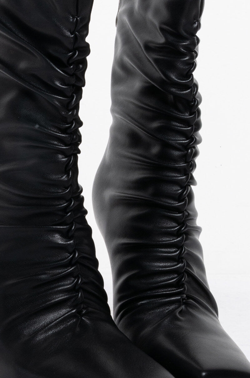 AZALEA WANG CRAZY IN LOVE STILETTO BOOTIE IN BLACK