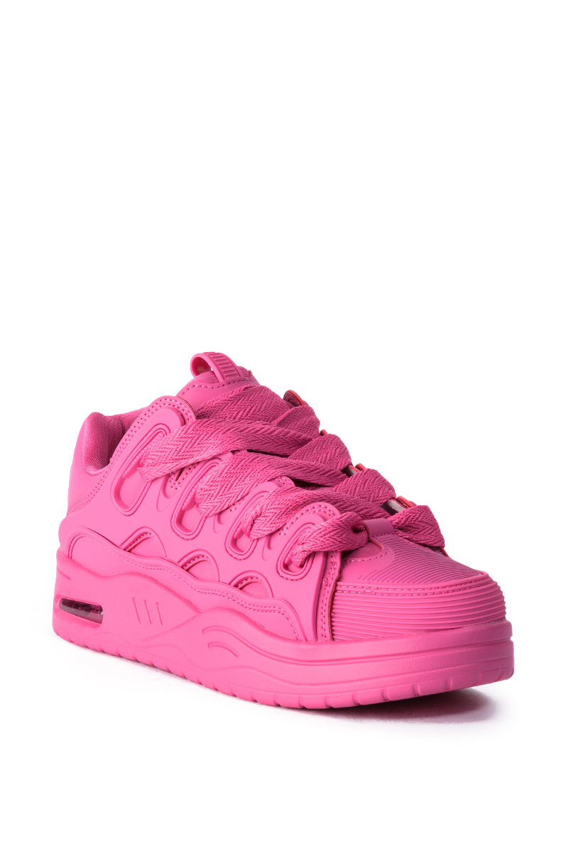 AZALEA WANG KORR FUCHSIA SNEAKER