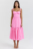 french pink midi sundress