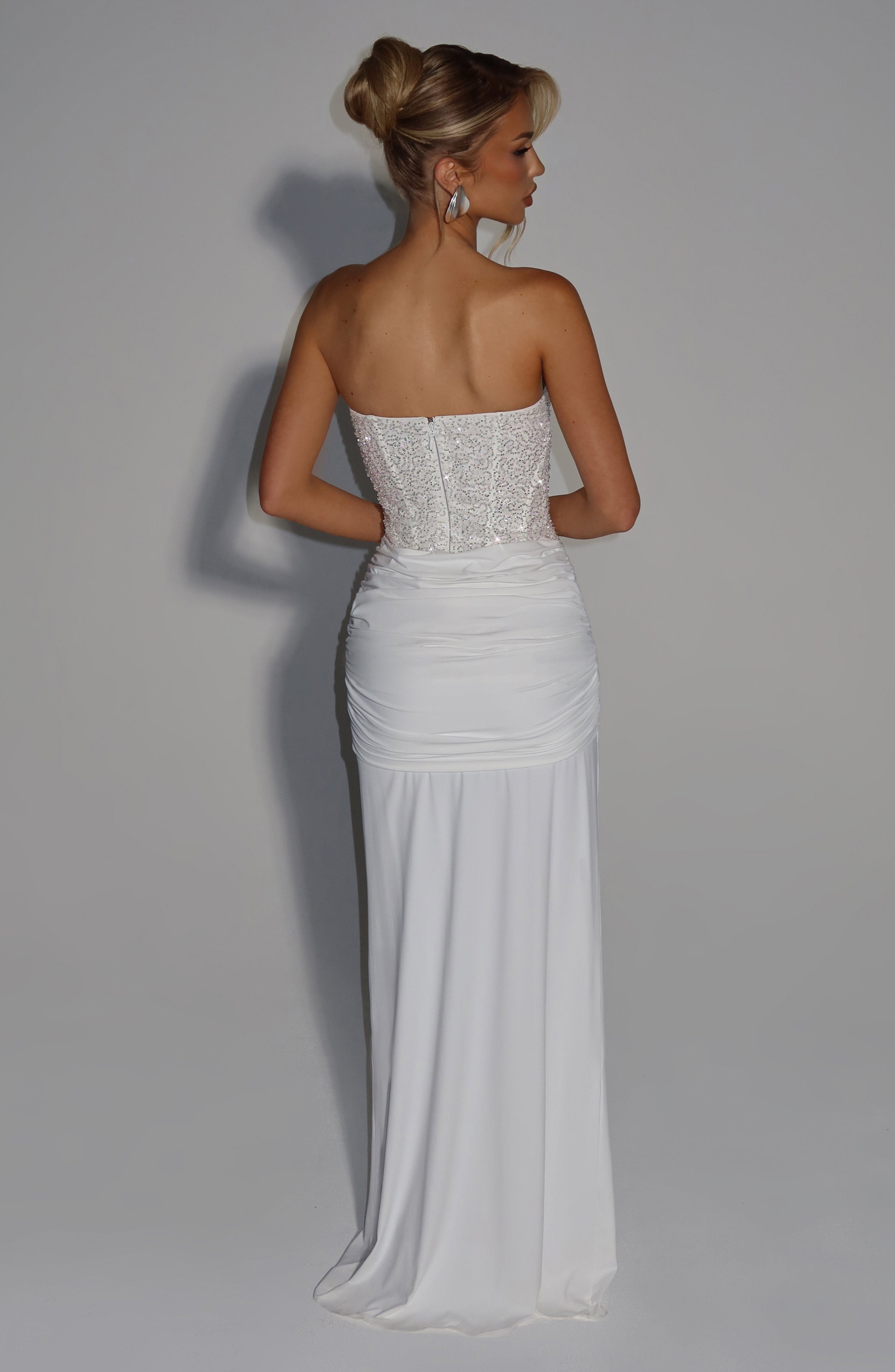 Carina Maxi Dress - Ivory Dress Babyboo Fashion Premium Exclusive Design