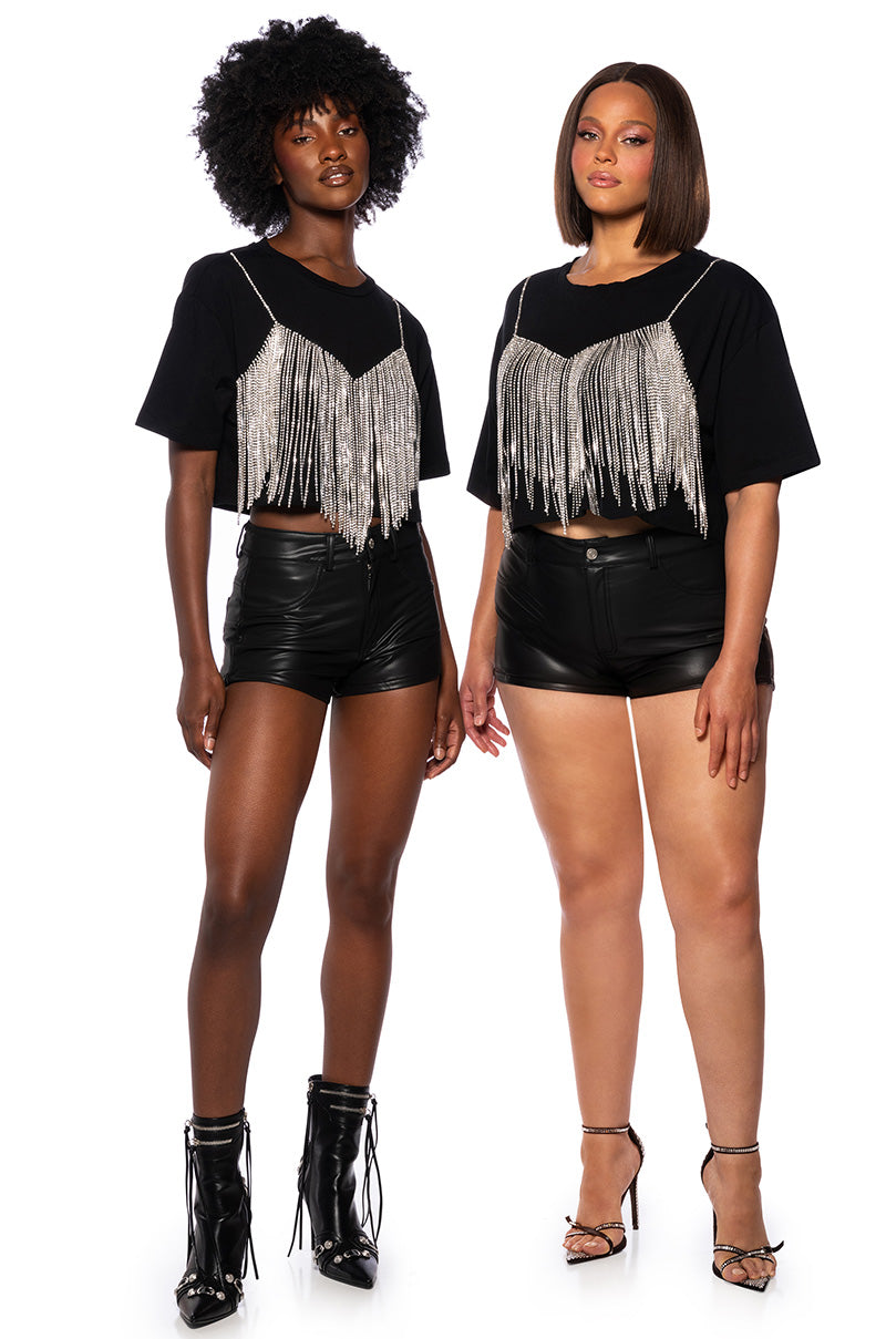 CHROME DANCER RHINESTONE T-SHIRT