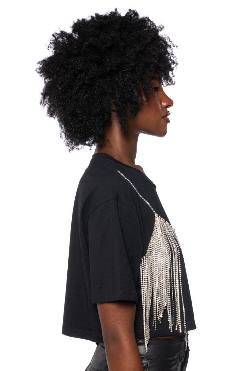 CHROME DANCER RHINESTONE T-SHIRT