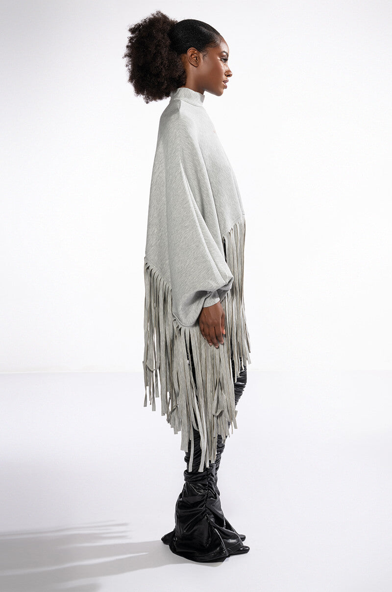 CITY GIRL FRINGE SWEATSHIRT