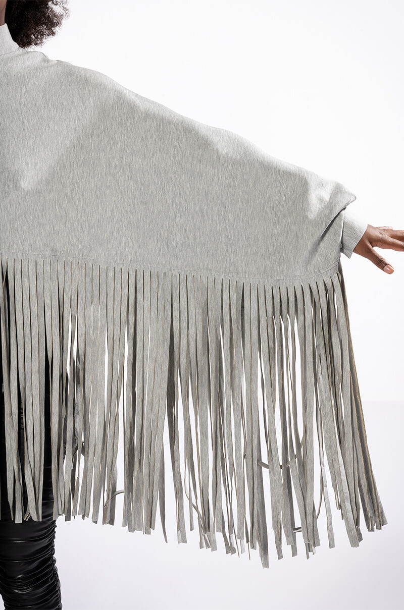 CITY GIRL FRINGE SWEATSHIRT