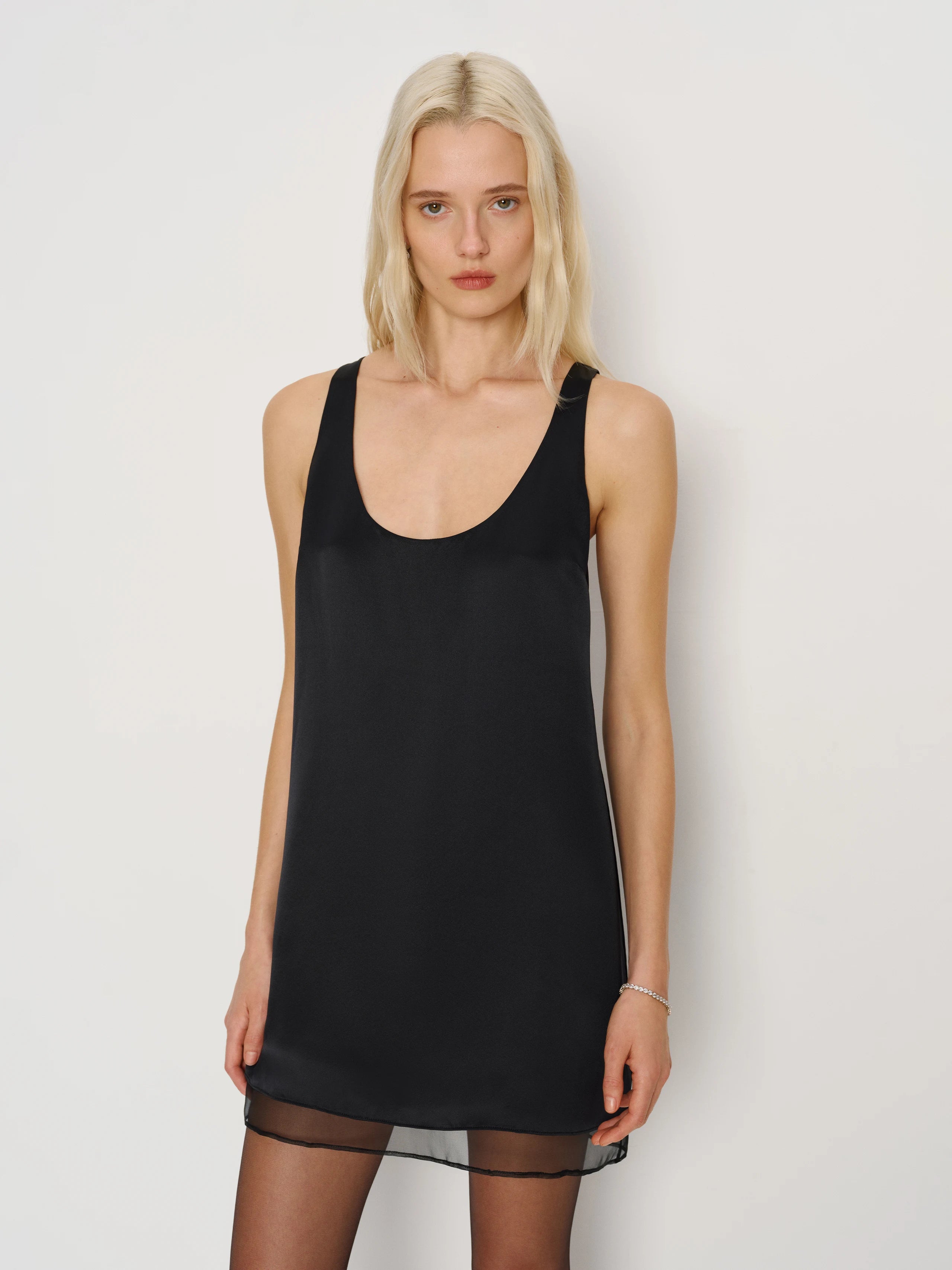 Idra Silk Dress-Black