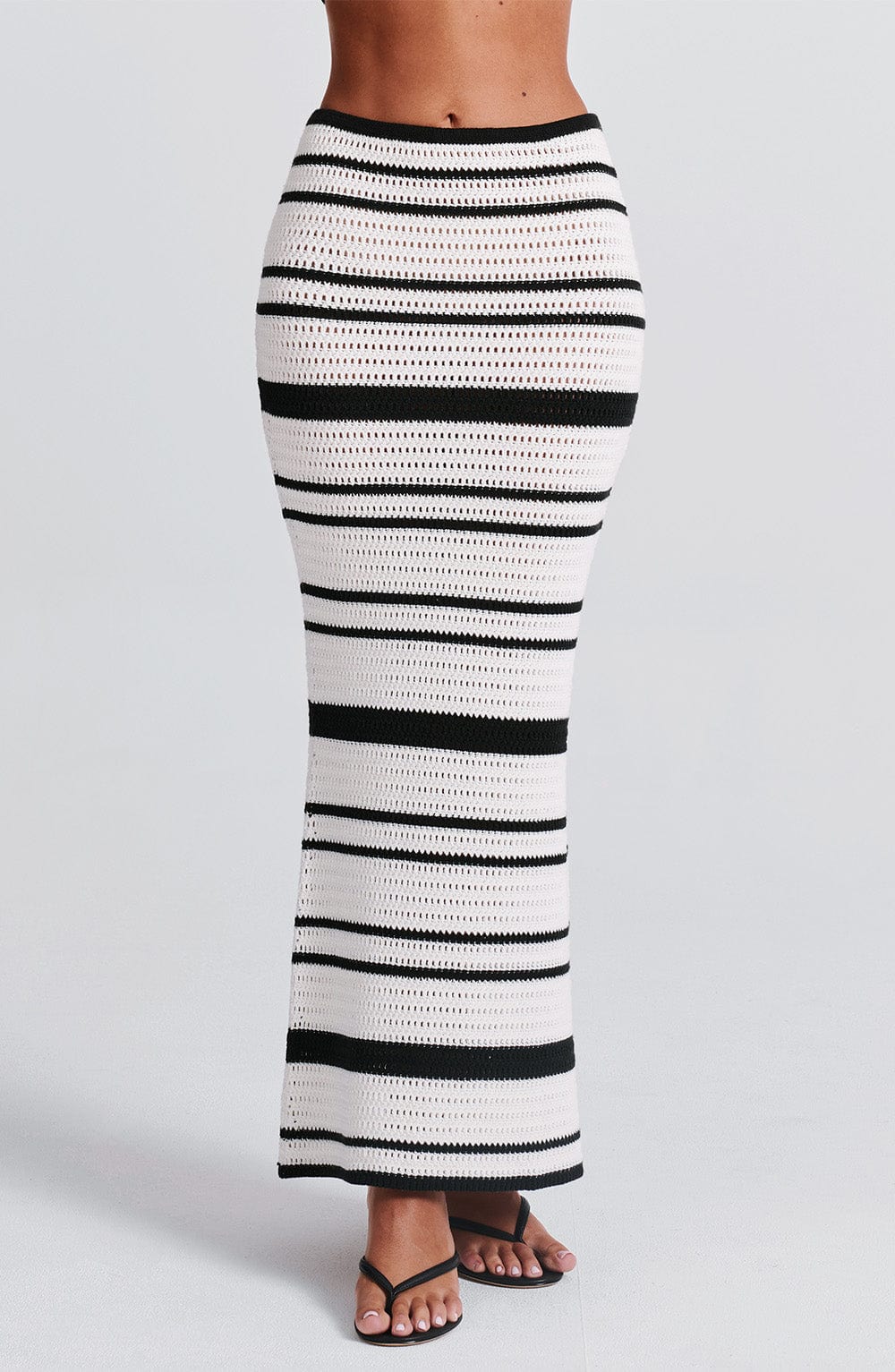 Georgia Maxi Skirt - Black/White Skirt Babyboo Fashion Premium Exclusive Design