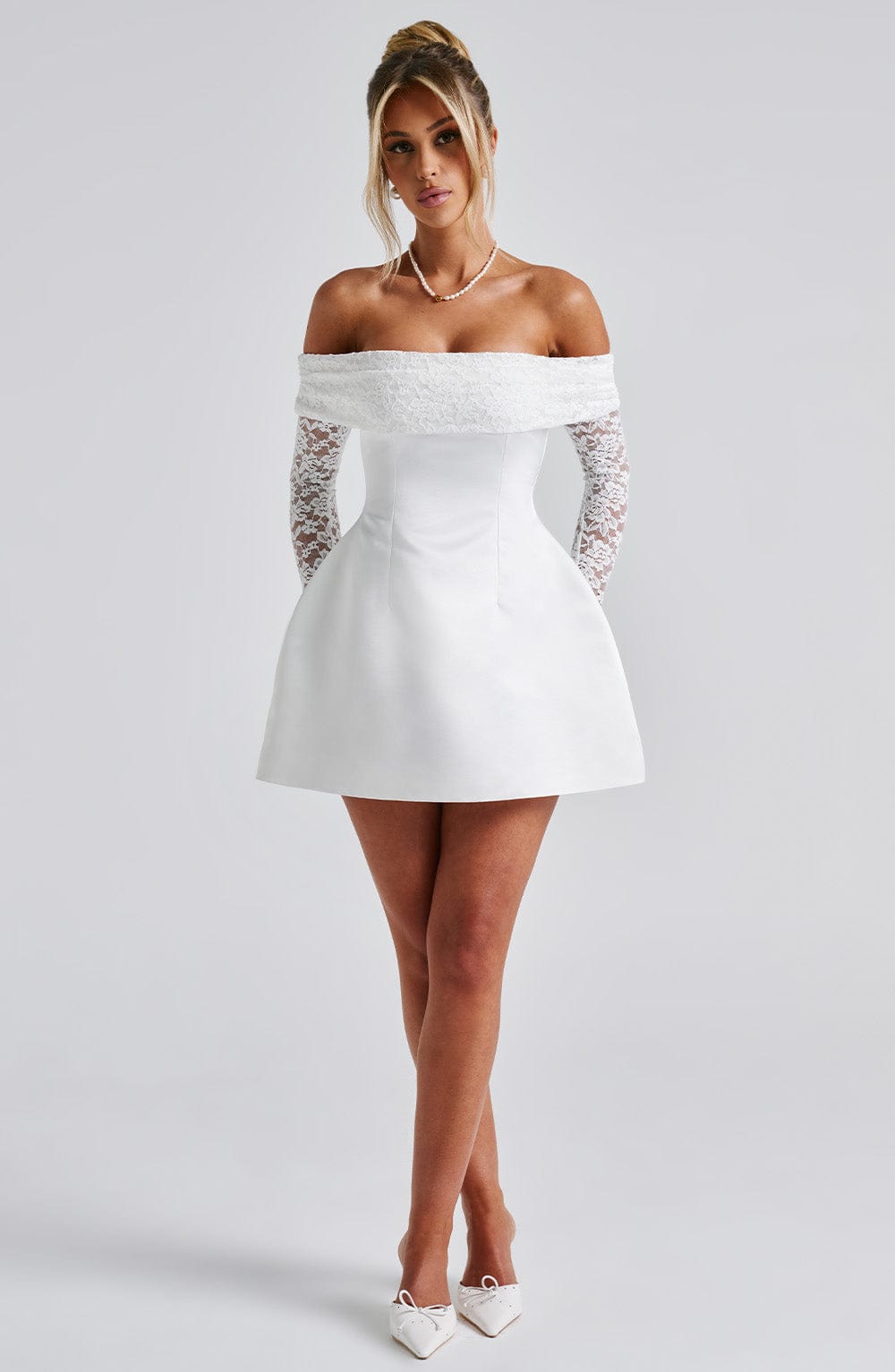 Georgianna Mini Dress - Ivory Dress Babyboo Fashion Premium Exclusive Design