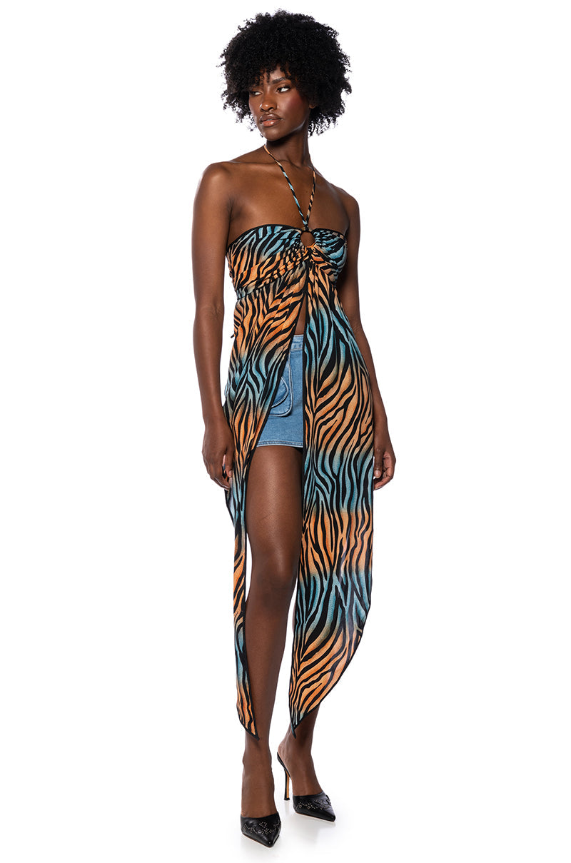 ISLAND DREAMER OMBRE HALTER TOP