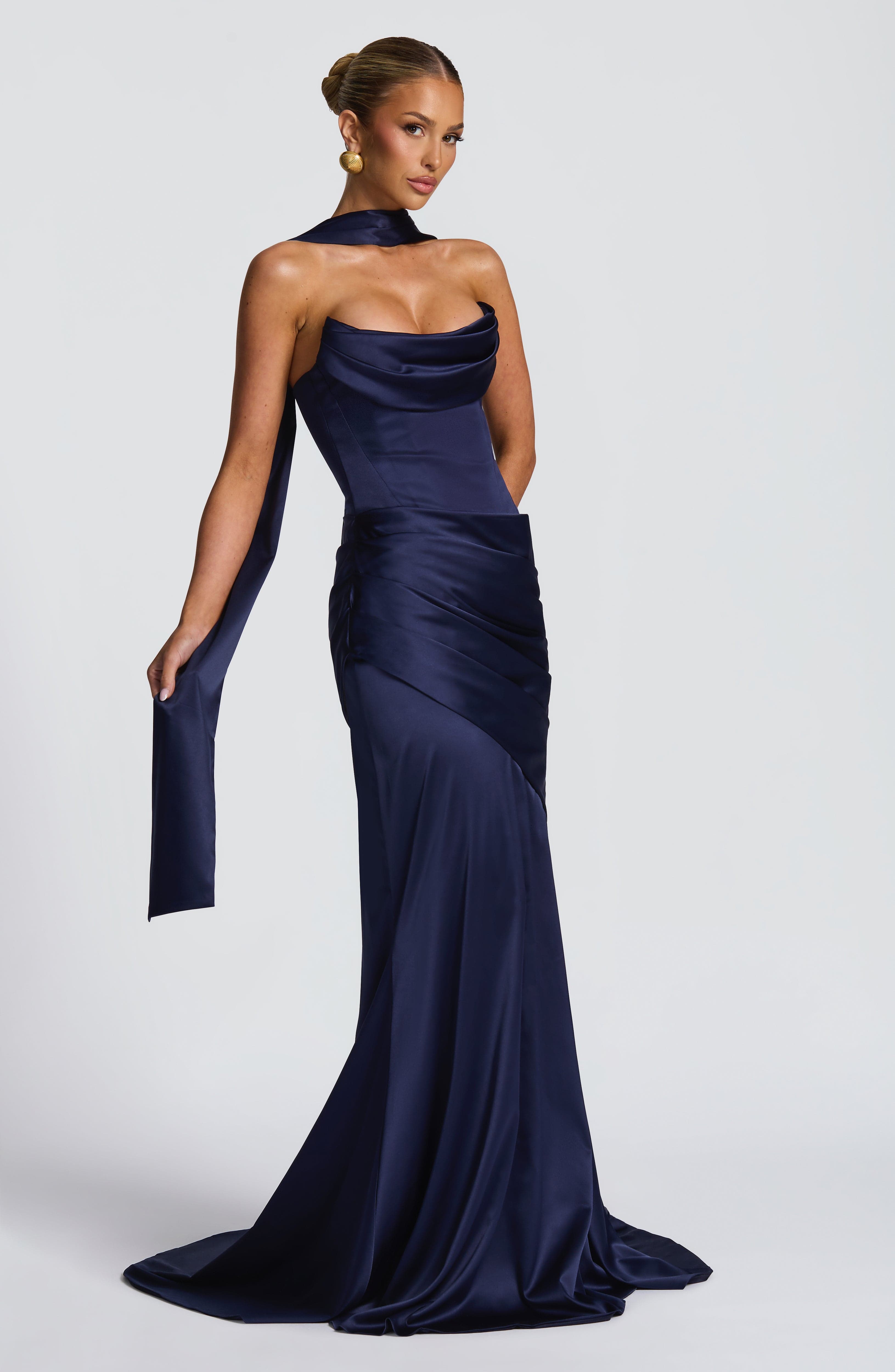 Kensington Maxi Dress - Navy Dress Babyboo Fashion Premium Exclusive Design