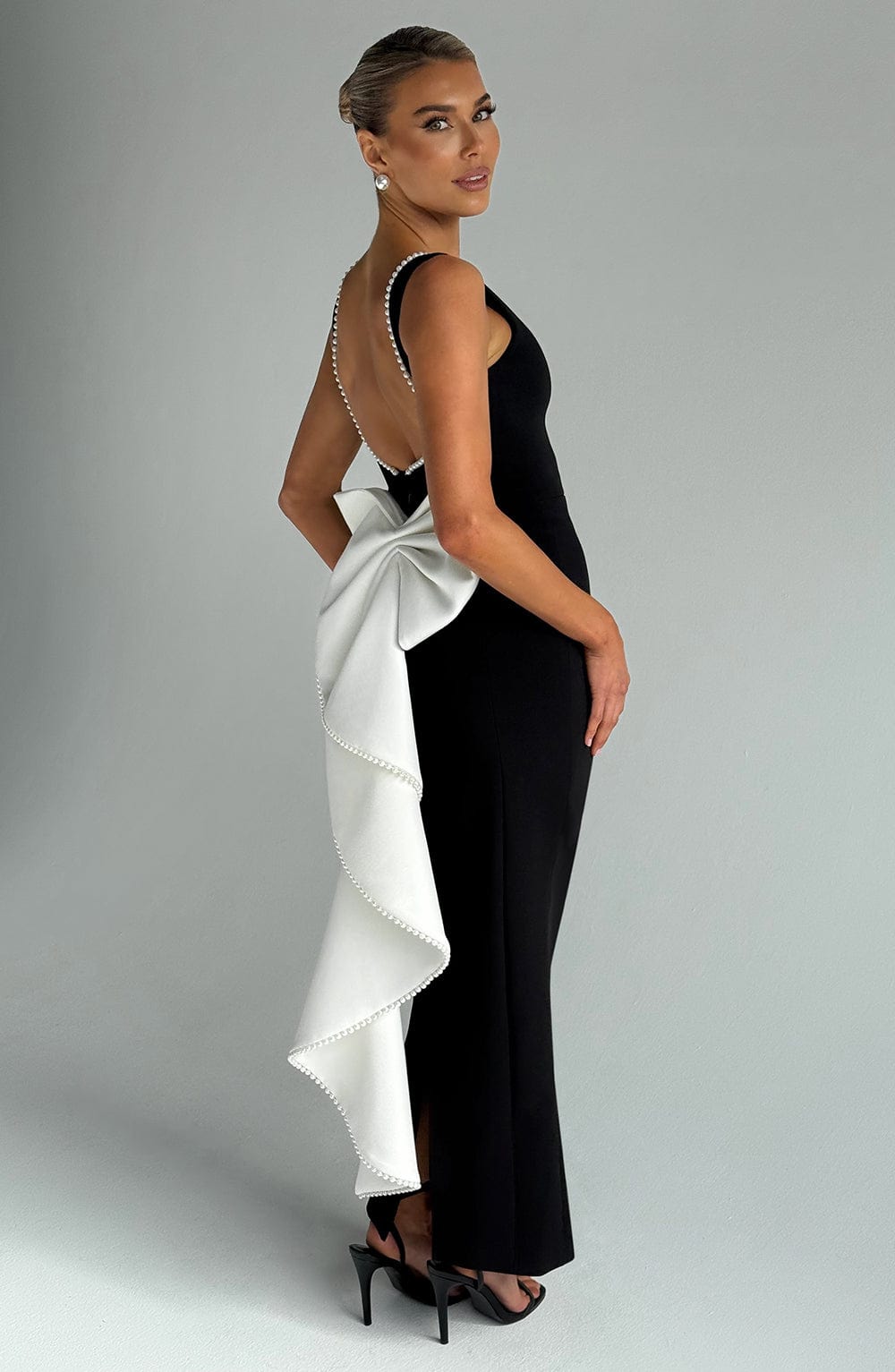 Lana Midaxi - Black/White Dress Babyboo Fashion Premium Exclusive Design