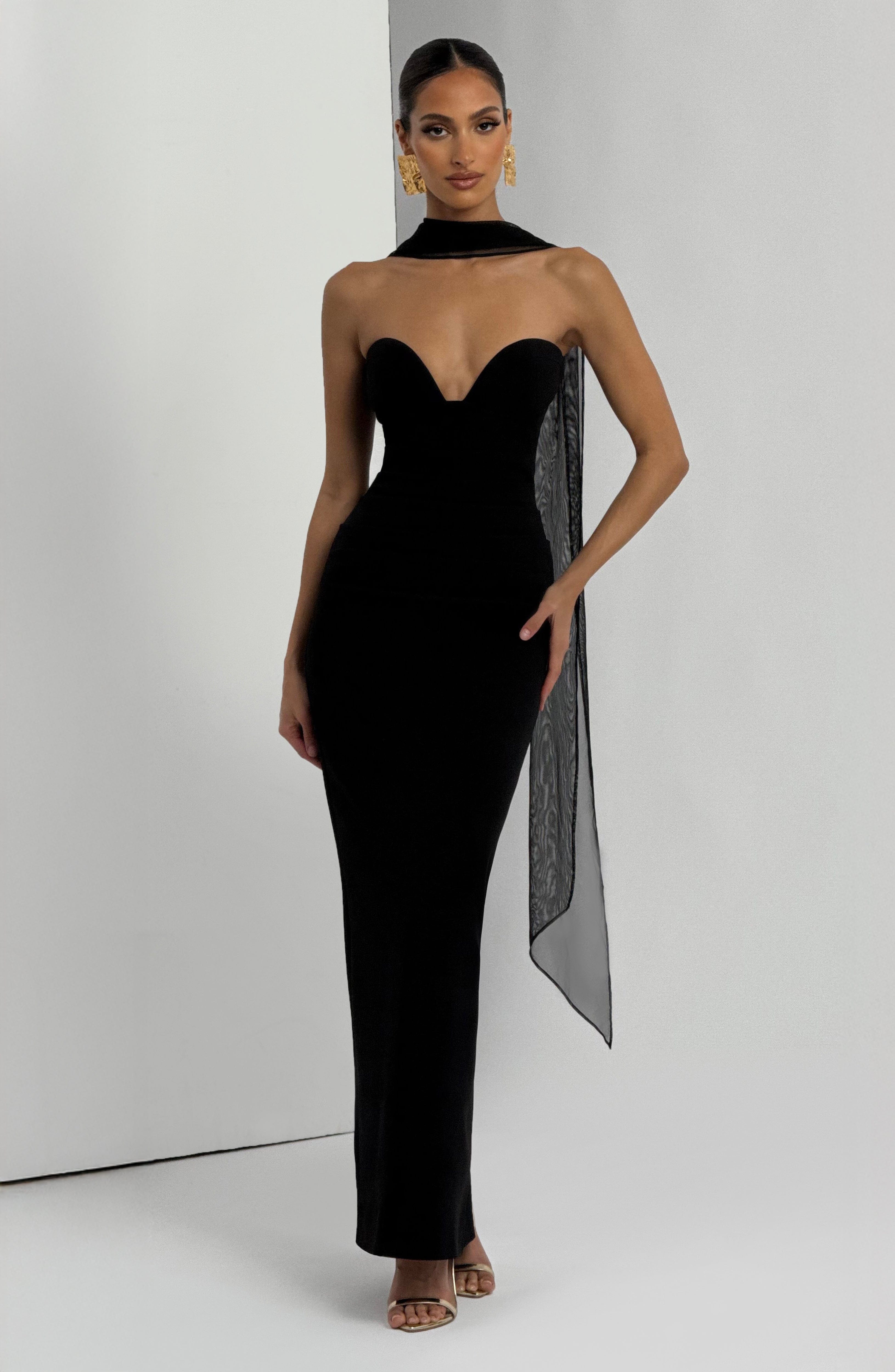 Lindsey Maxi Dress - Black Dress Babyboo Fashion Premium Exclusive Design