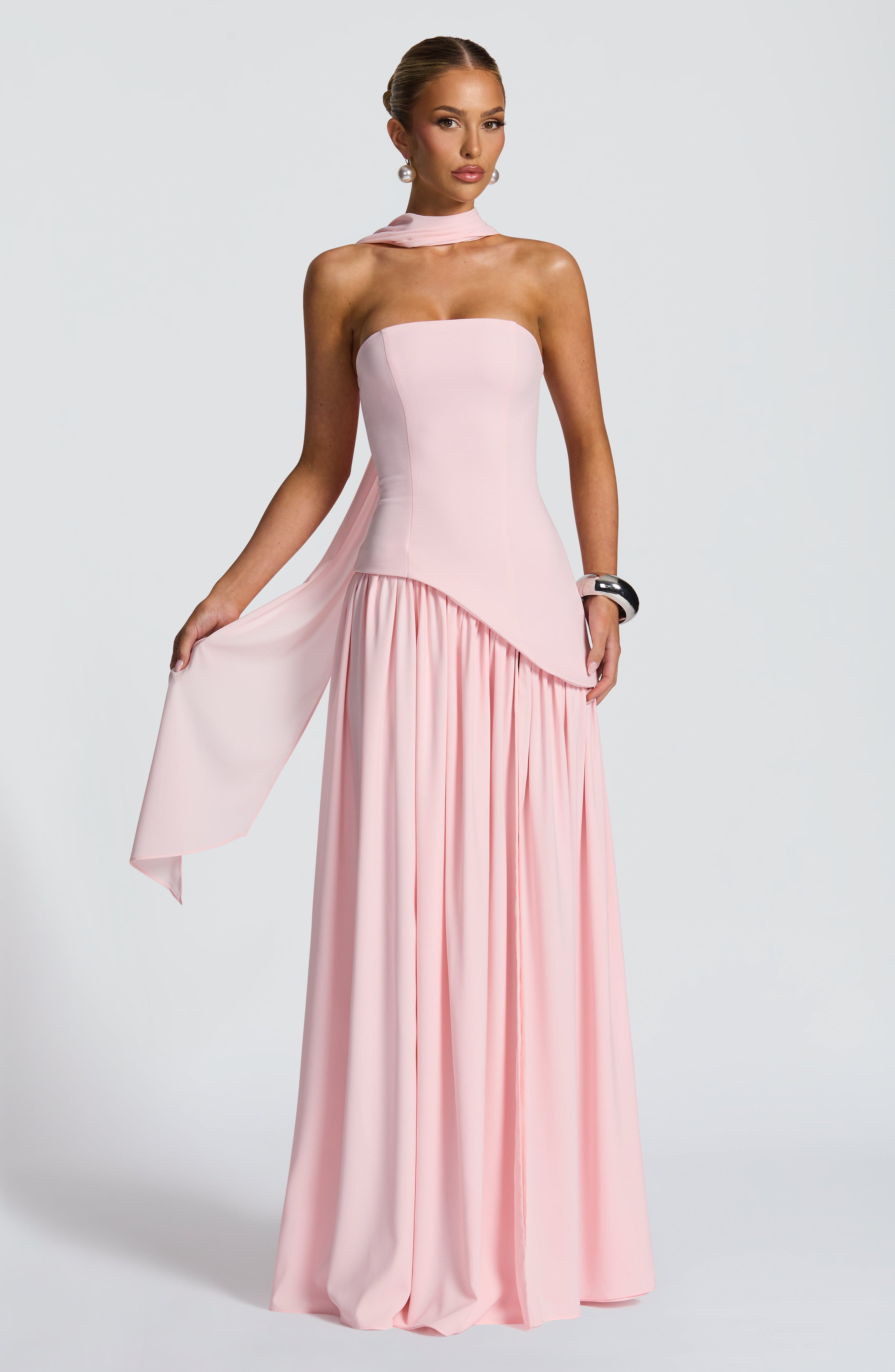 Maliyah Maxi Dress - Blush Dress Babyboo Fashion Premium Exclusive Design