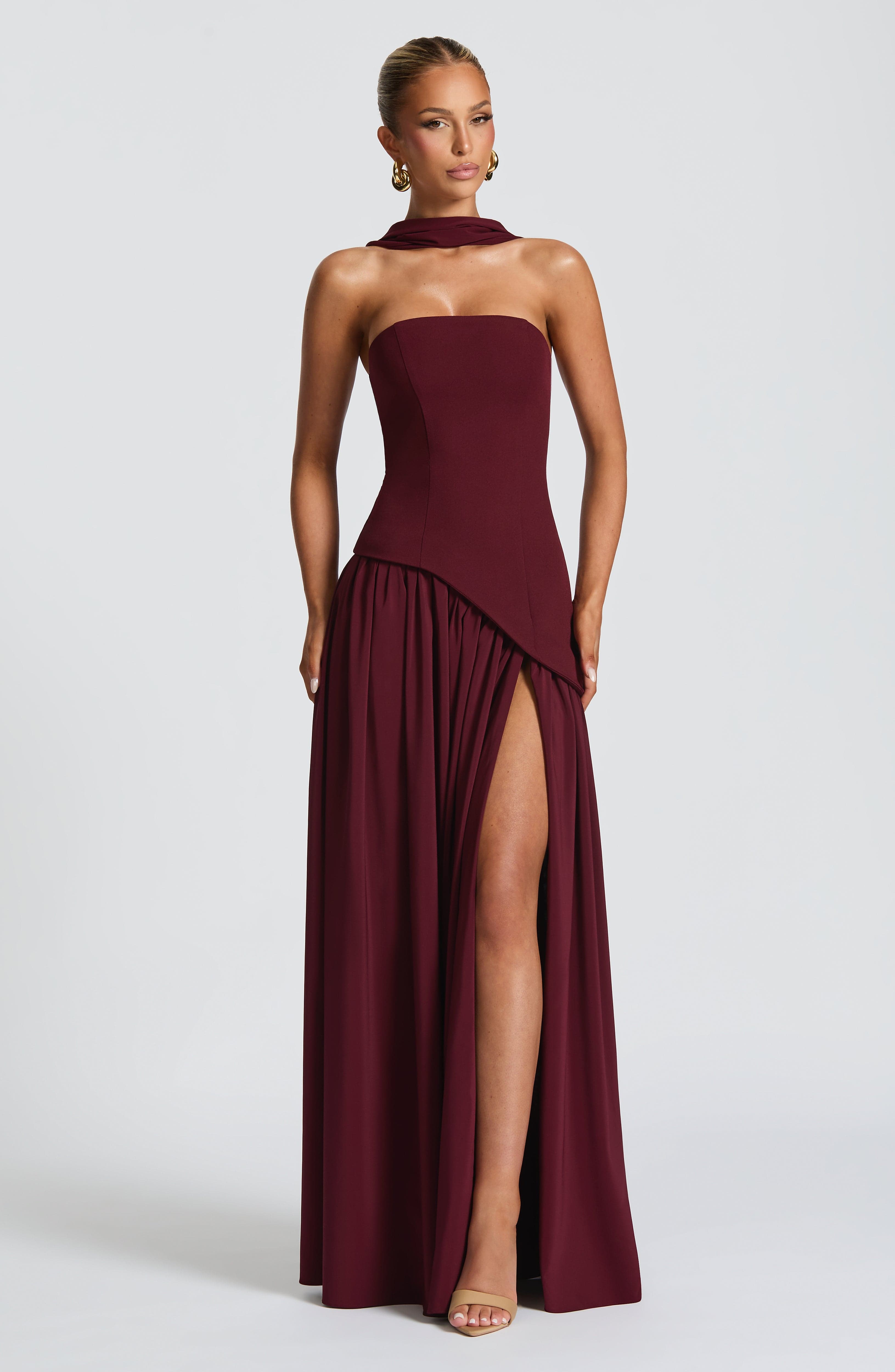 Maliyah Maxi Dress - Cherry Lacquer Dress Babyboo Fashion Premium Exclusive Design