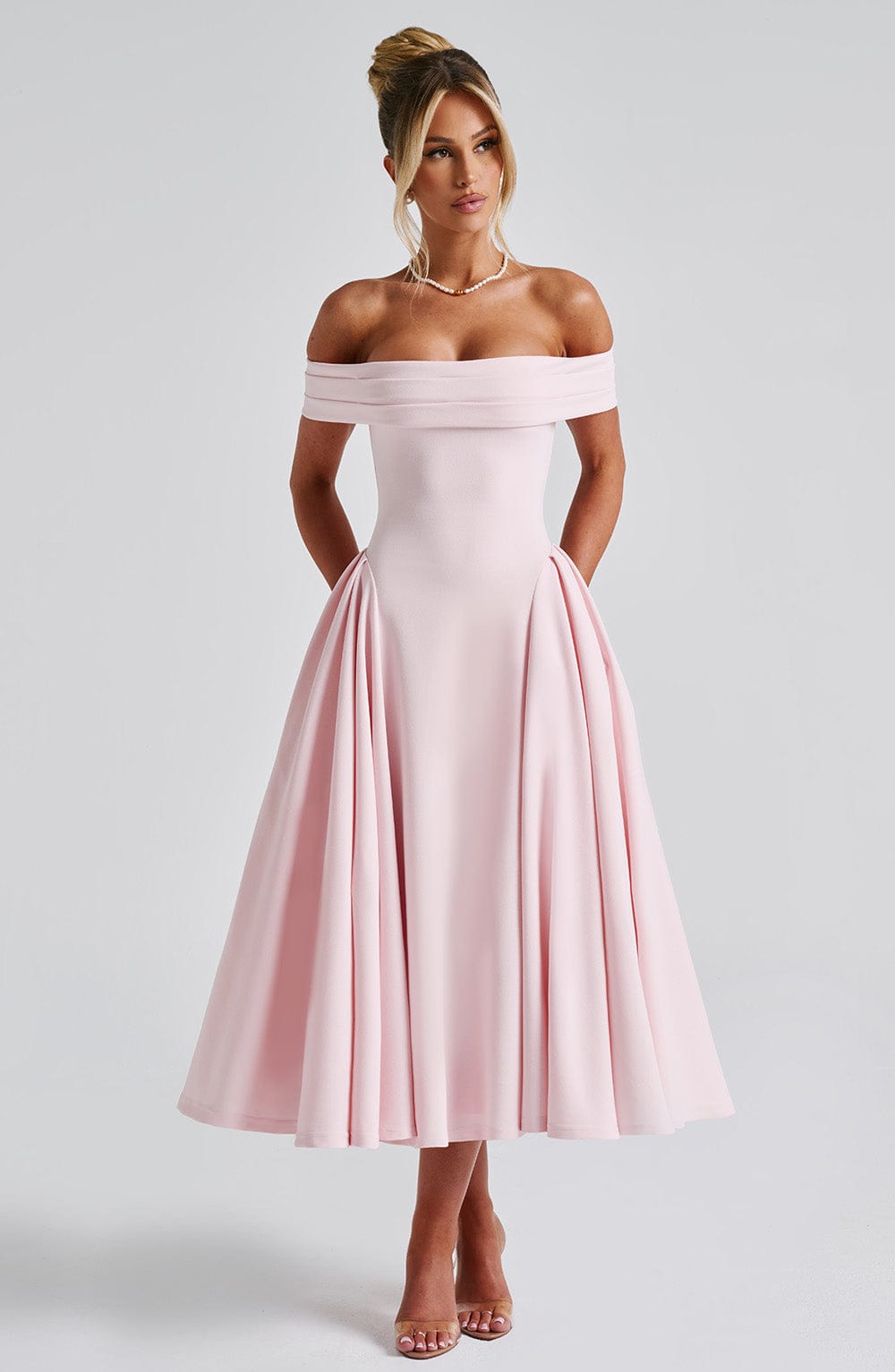 Miranda Midi Dress - Blush Dress Babyboo Fashion Premium Exclusive Design