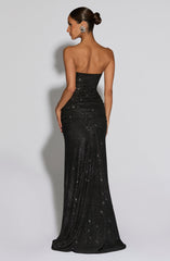 Paula Maxi Dress - Black Sparkle Dress Babyboo Fashion Premium Exclusive Design