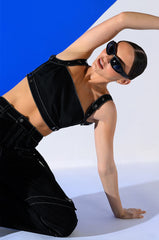 SECRET ADMIRER DENIM CROP TOP