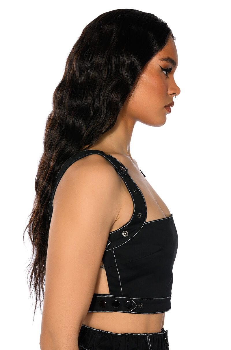 SECRET ADMIRER DENIM CROP TOP