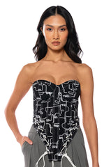 SEEING DOUBLE LACE UP CORSET