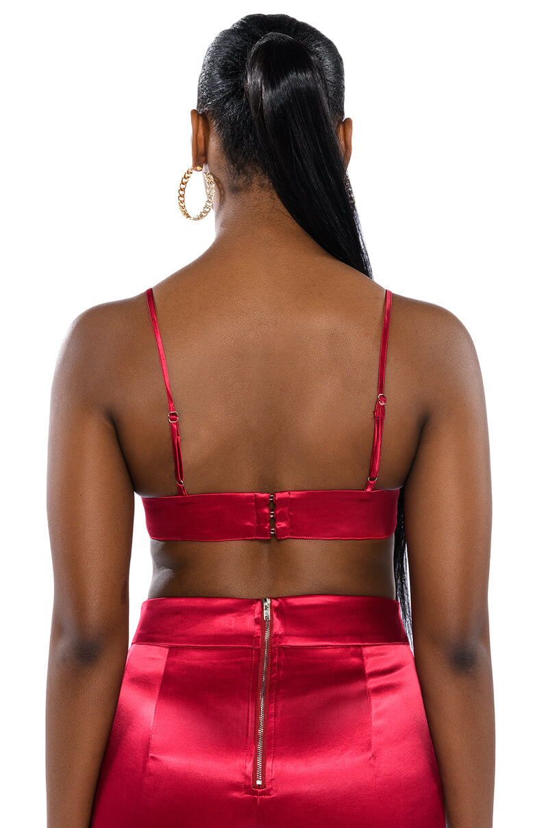 SPRING SATIN BRALETTE
