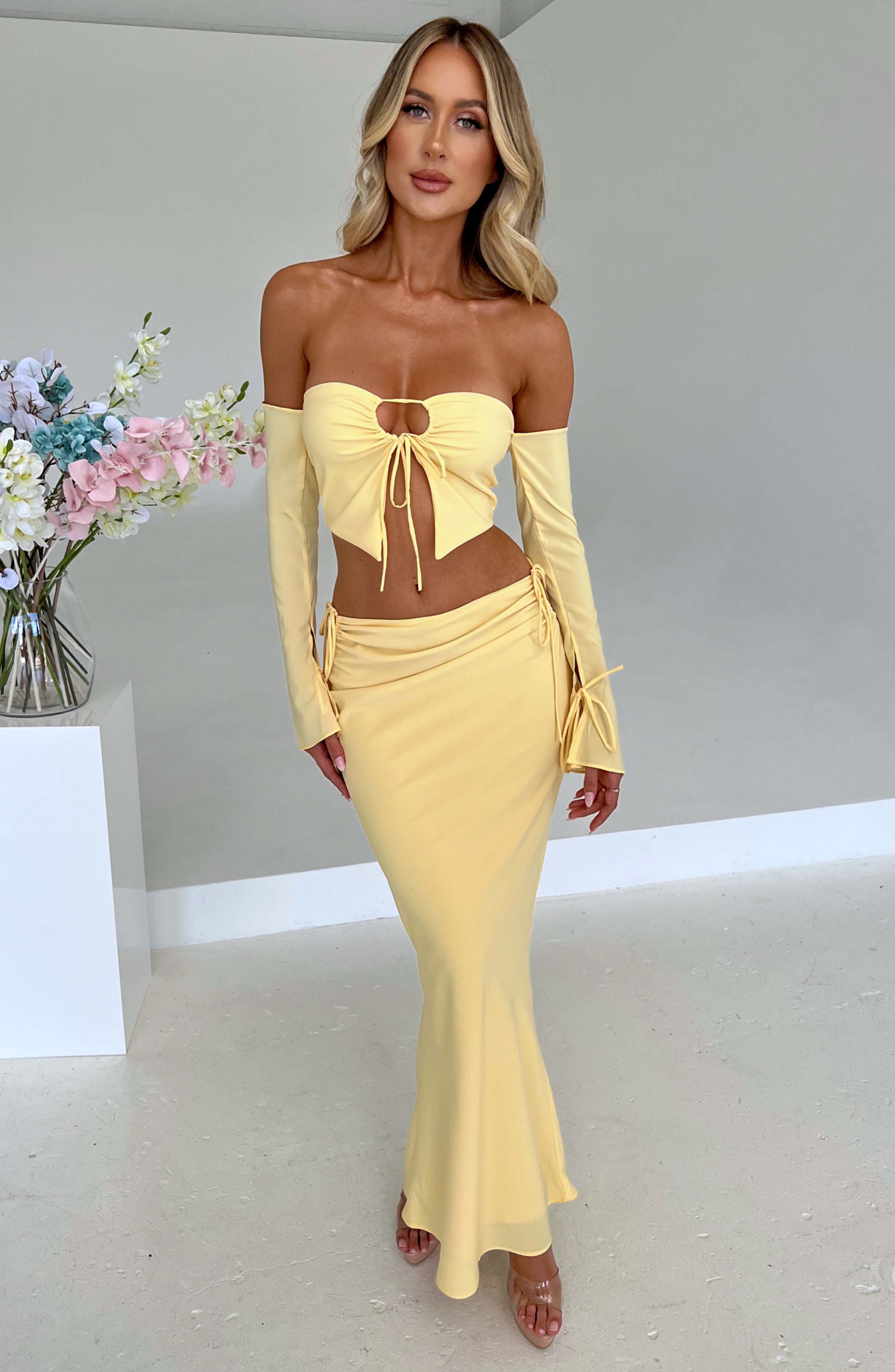 Tana Maxi Skirt - Lemon Skirt Babyboo Fashion Premium Exclusive Design